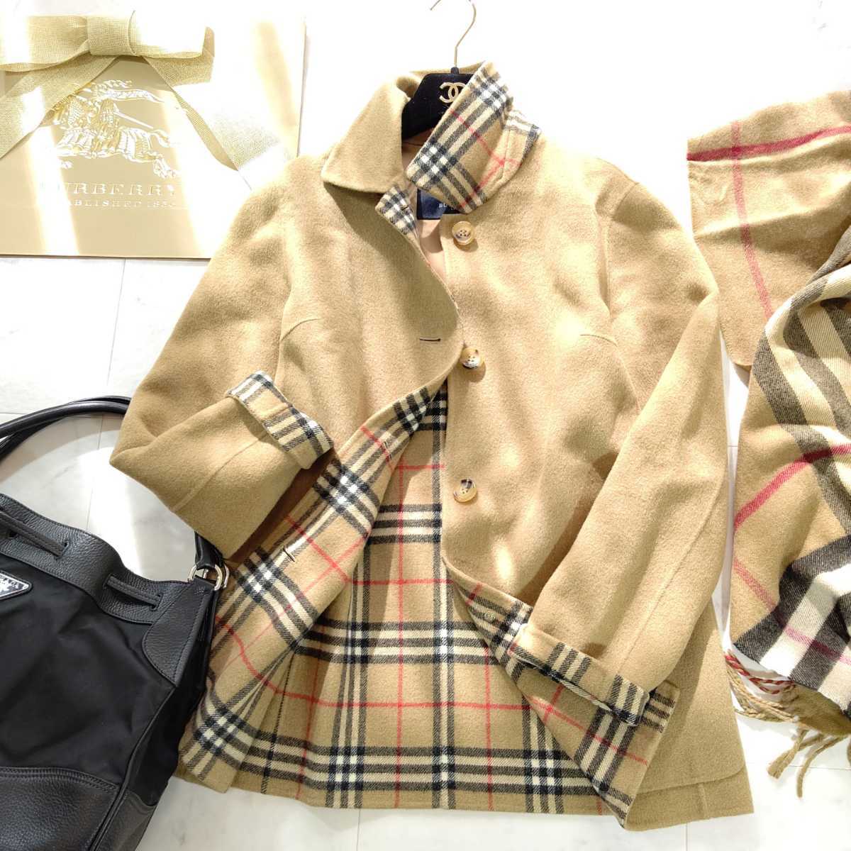 大きいサイズ ノバチェック バーバリーロンドン プリーツ 美品 