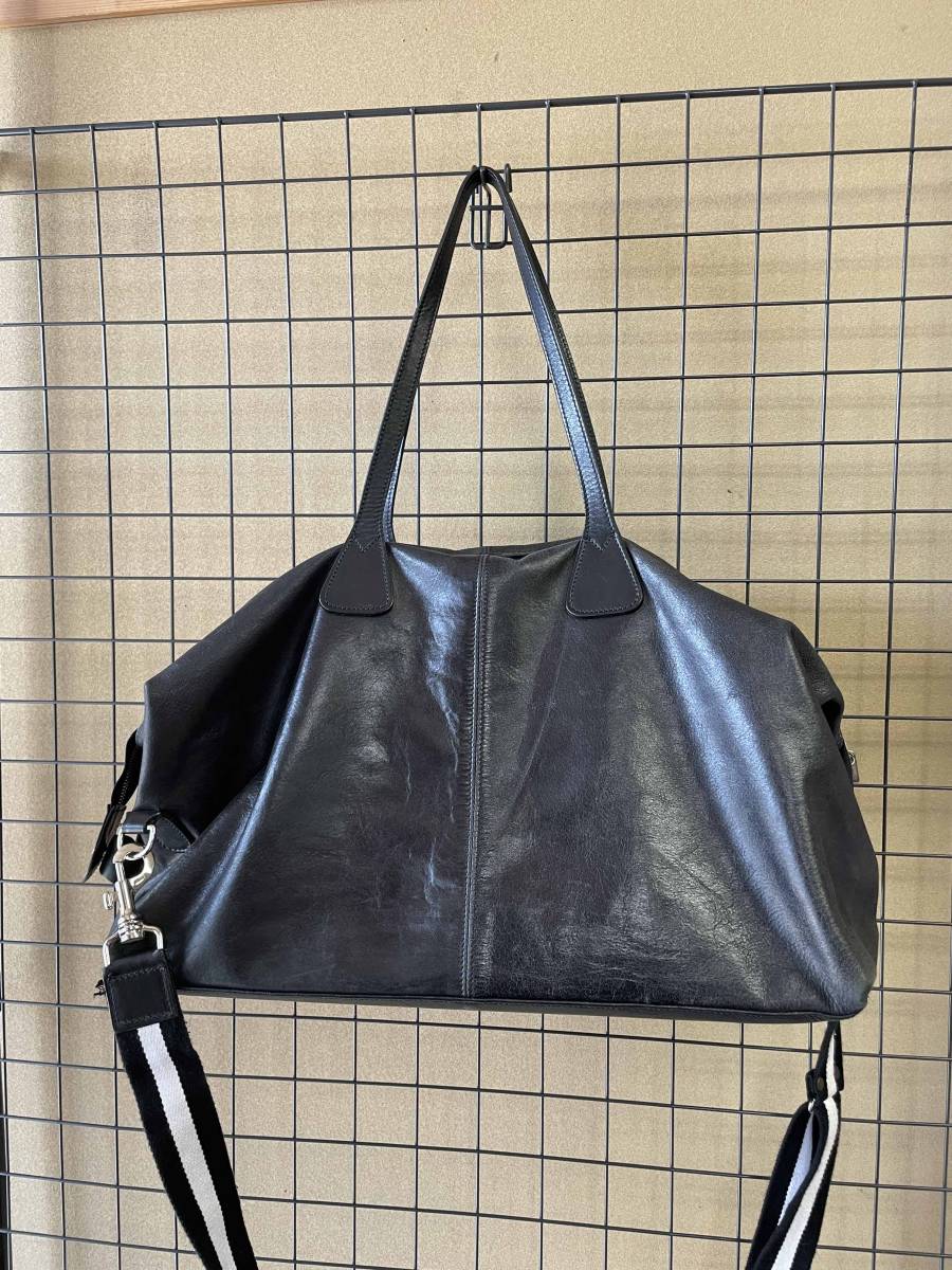 メンズ TUSTINGレザー 2way ボストンバッグ ブラック未使用品 イギリス