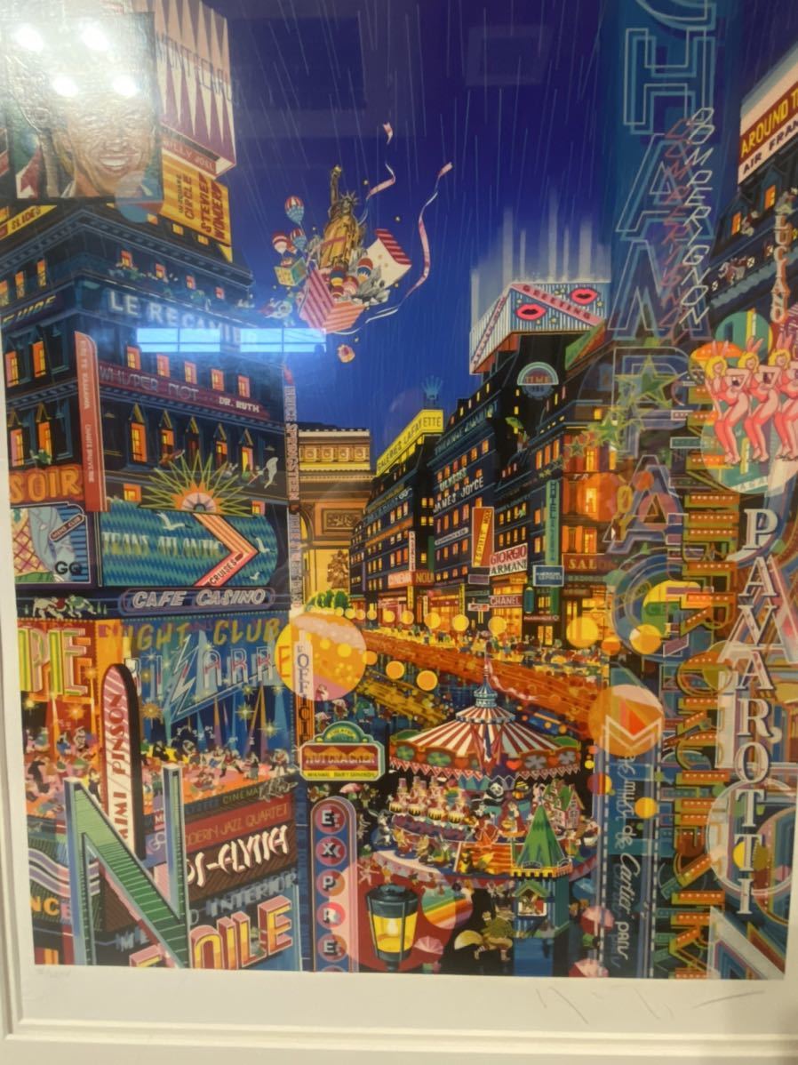 ヒロヤマガタ ネオン シルクスクリーン 美品 直筆サイン エディション  