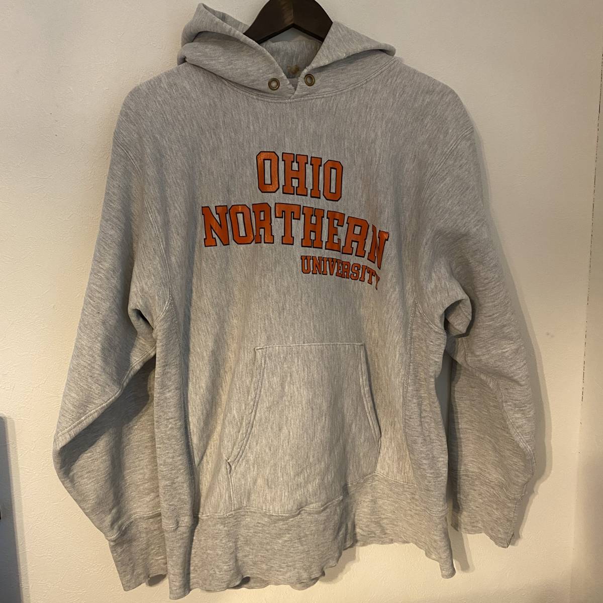 希少 80年代 トリコタグ チャンピオン リバースウィーブ パーカ OHIO NORTHERN UNIVERSITY Champion reverse weave 【L】