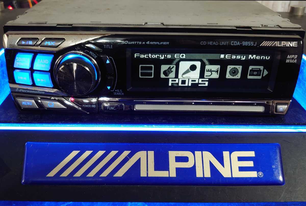 アルパイン CDプレーヤー CDA-9855J ALPINE 1DIN CDヘッドユニット CD 