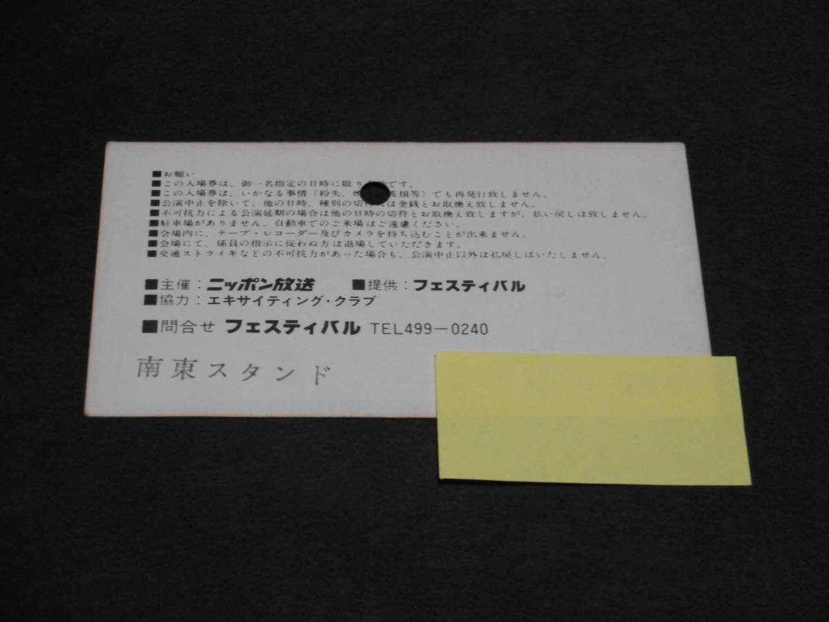 矢沢永吉 チケット RISING SUN '81 日本武道館 7月8日