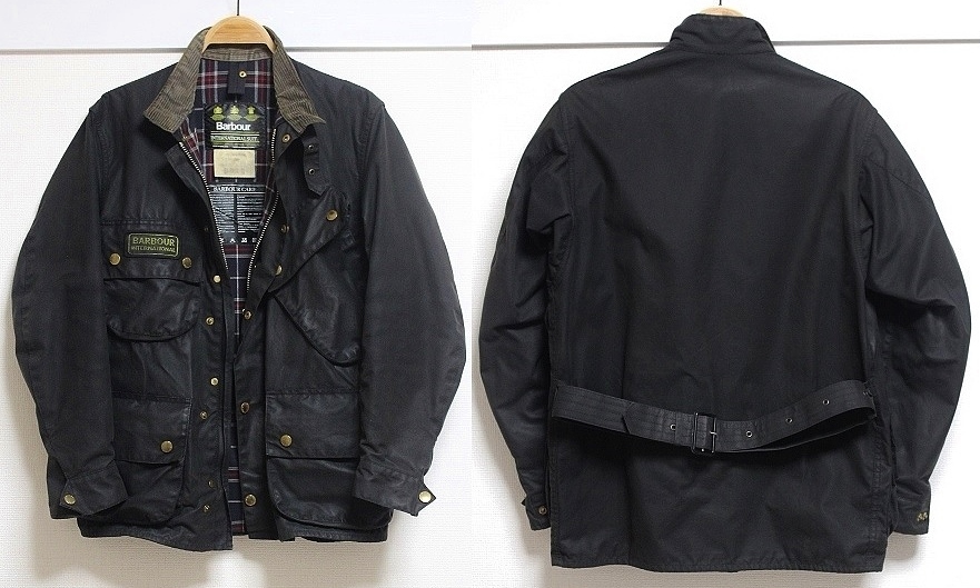 90年代Barbour Internationalバブアーインターナショナル 38 A7 英国王室 イギリス製 クラウン ビンテージ 旧3 ...