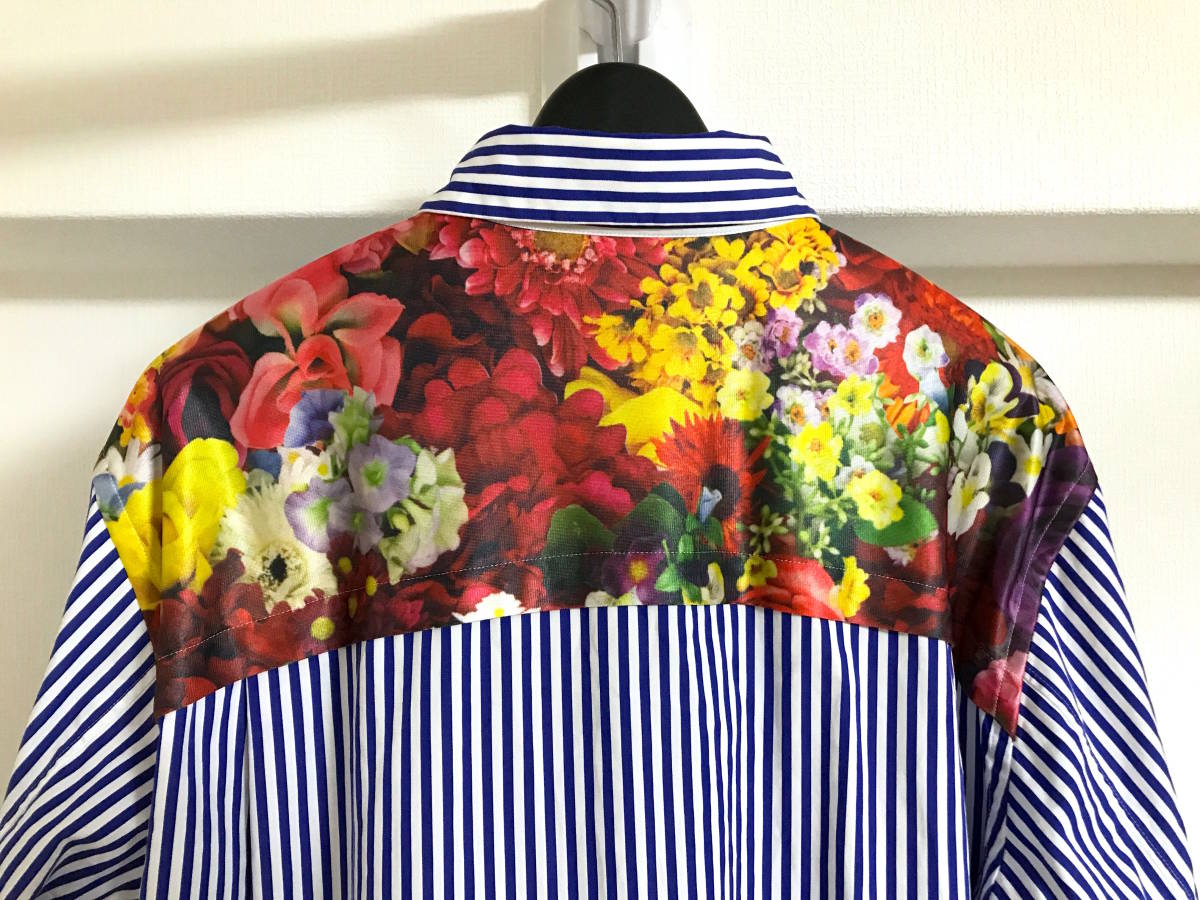 Comme des Garcons Homme Plus 平和の鎧 フラワー ストライプ シャツ