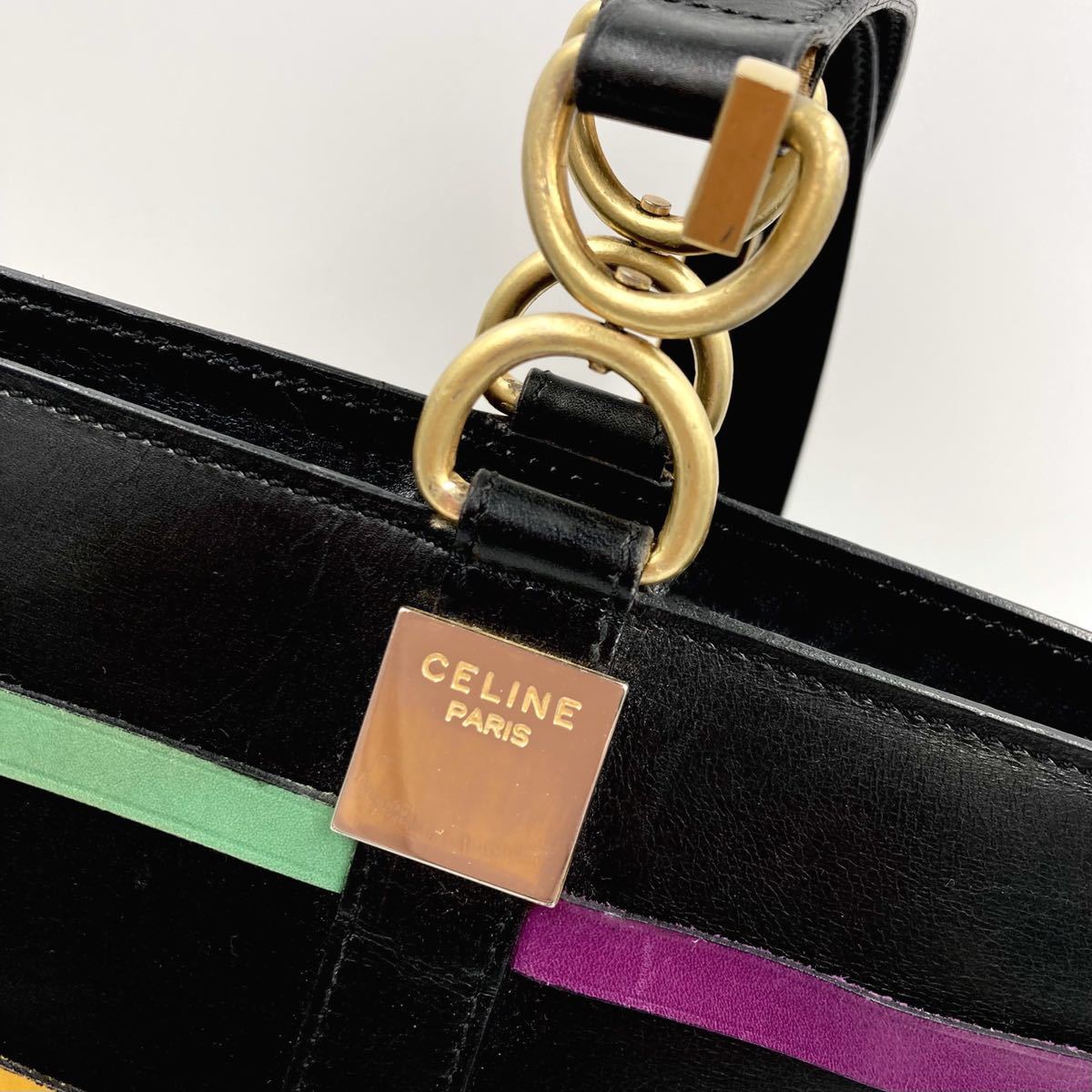 1円~ 【至極の逸品】 CELINE セリーヌ サークル金具 サークルロゴ 