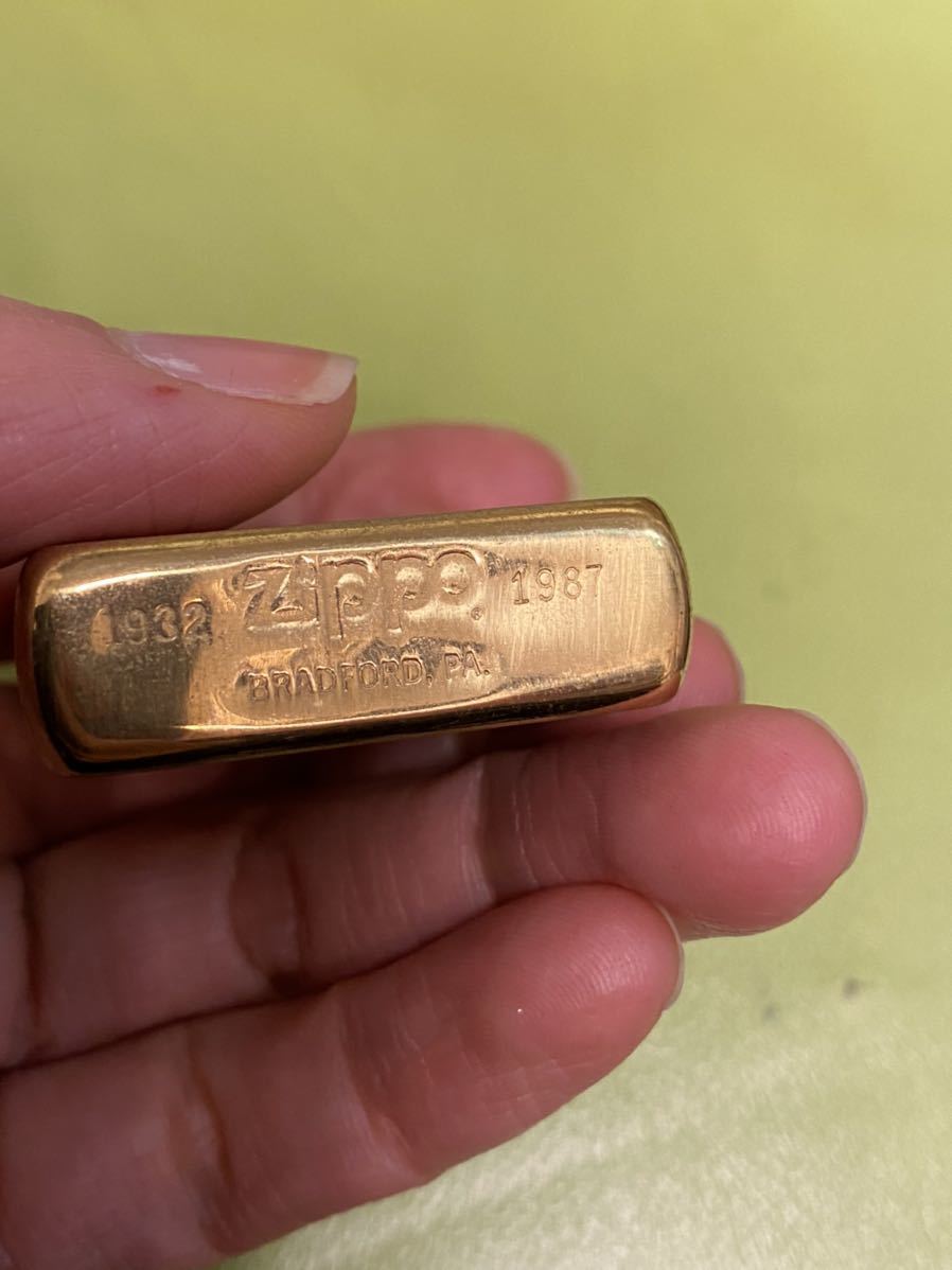 ZIPPO WINDY GOLD 1932-1987 solid brass COMMEMORATIVE ウィンディ 