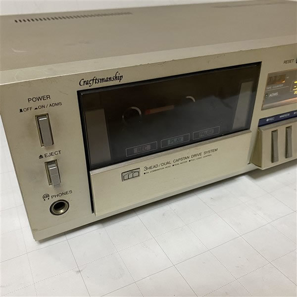 AIWAアイワ 3ヘッド・カセットデッキ AD-F600 昭和レトロ80年代 AIWA