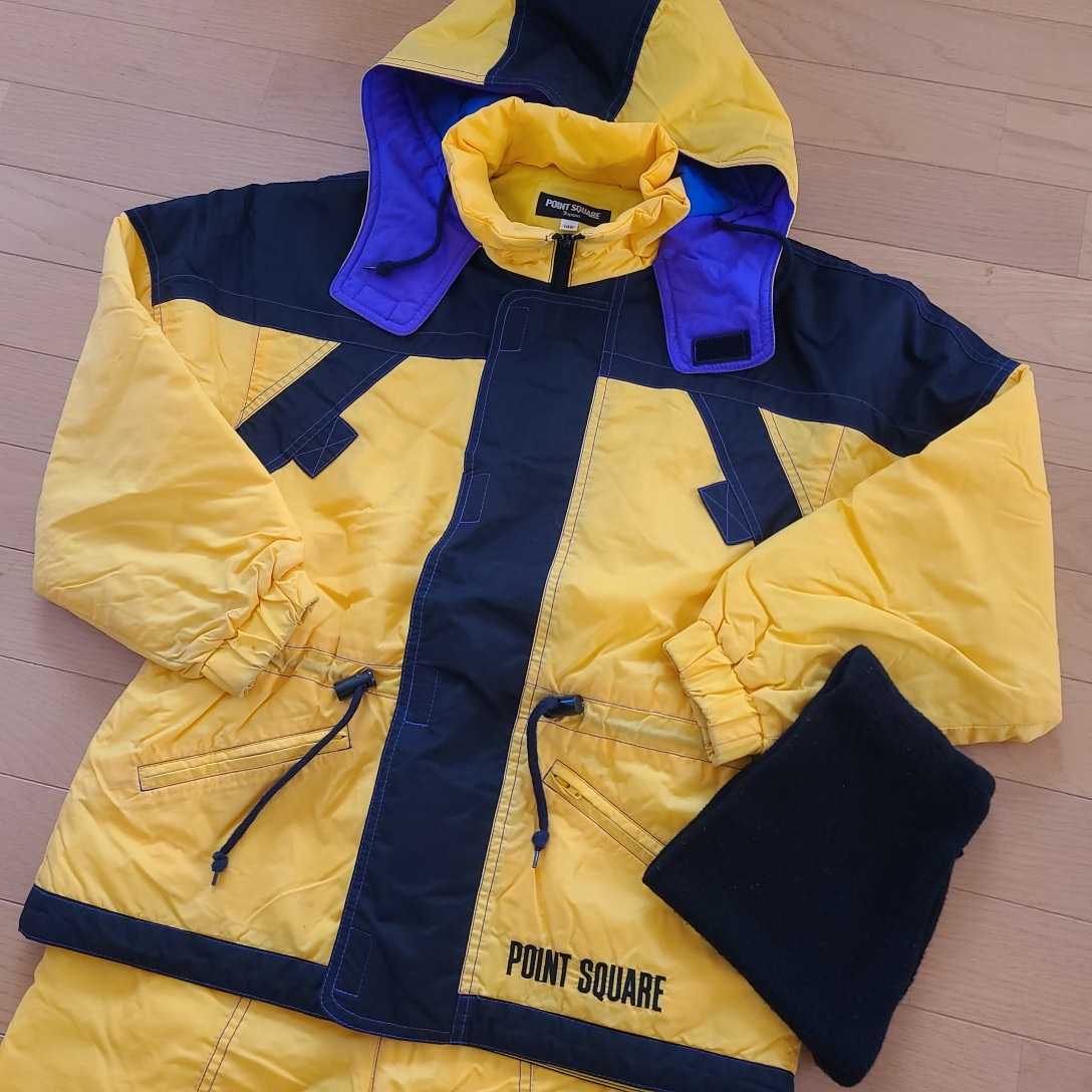 一円～ POINT SQUARE スキーウェア 上下セット ネックマフラー付き _2