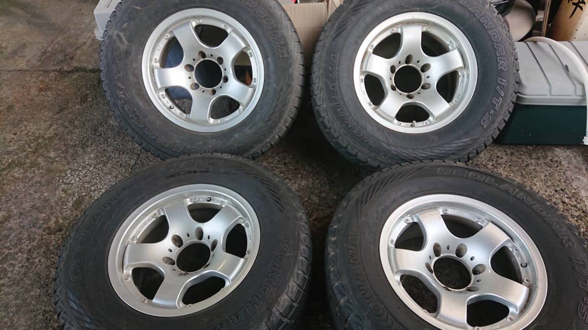 ☆8J×16+5 PCD139.7-6穴☆265/70R16☆4本 タンドラ、90プラド、185 