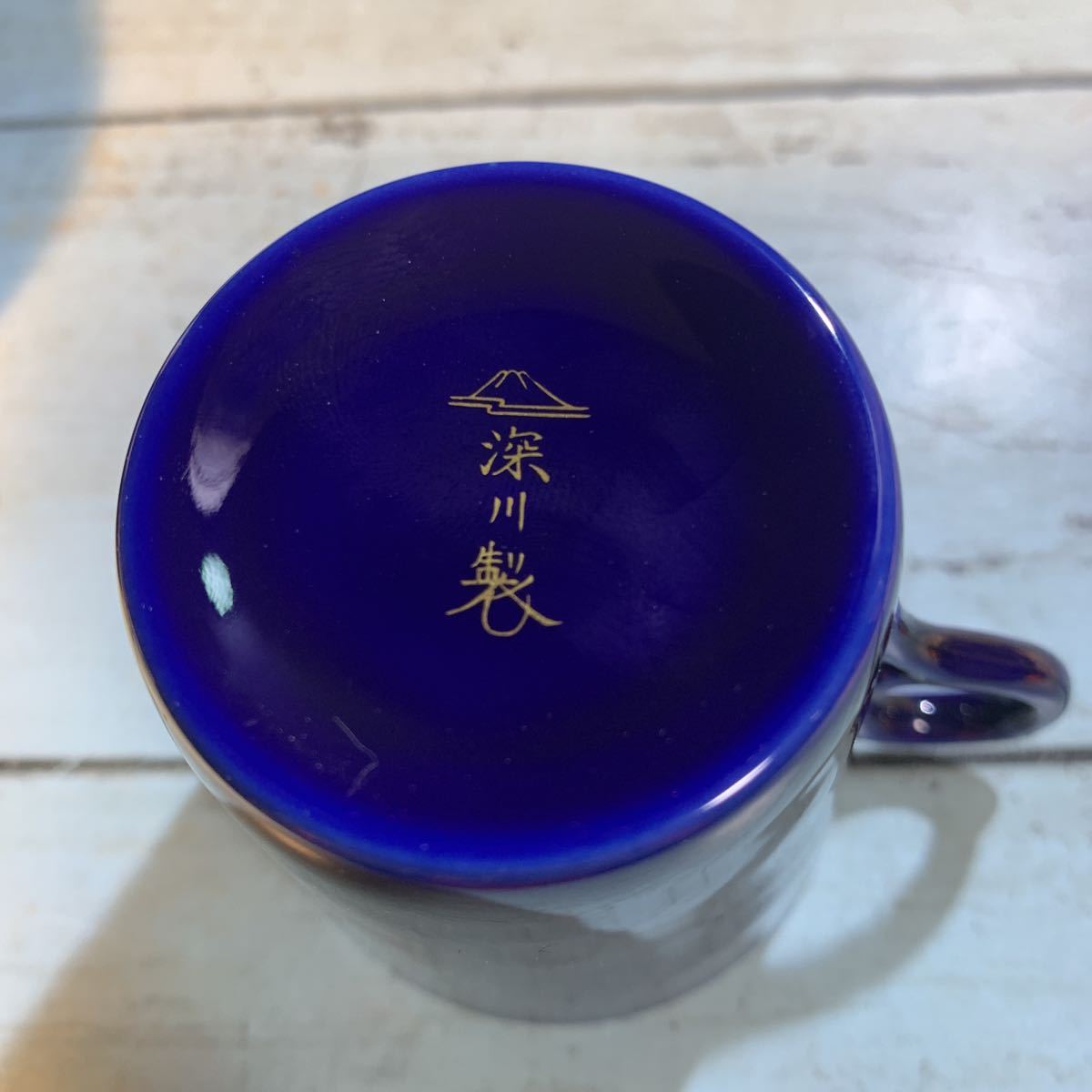 深川製磁 高級ライン 色絵花鳥図 カップ＆ソーサー ラスト1客の
