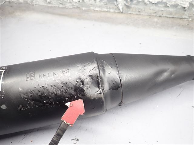 u19 5 カワサキ Gpx250r Ex250e S62年式 絶版車 純正 マフラー サイレンサー 排気口部に穴開け加工有 傷 凹み有 内錆有り マフラー本体 純正 売買されたオークション情報 Yahooの商品情報をアーカイブ公開 オークファン Aucfan Com