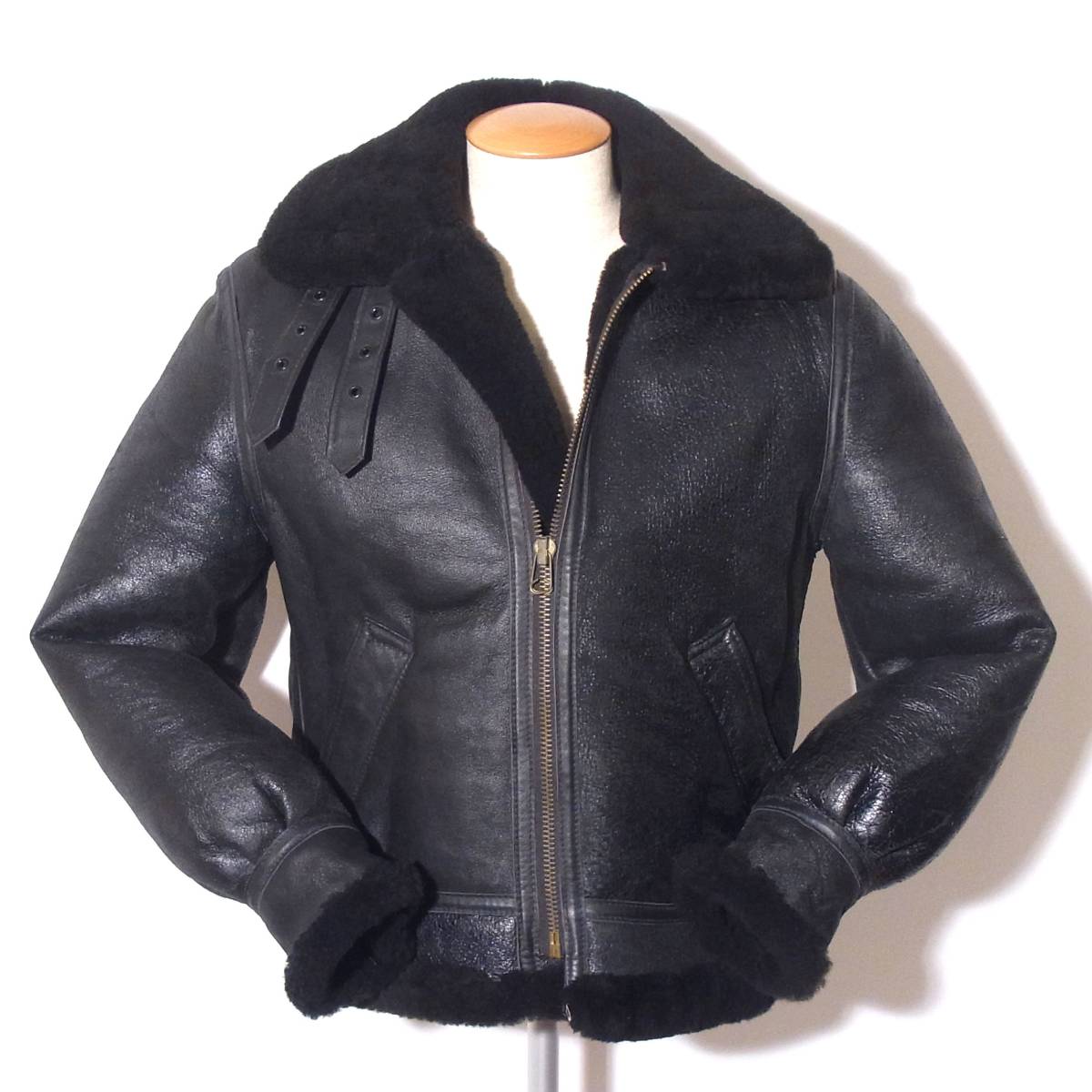 Schott【ショットB-3フライトジャケット36】M程/人気の黒/⑮ Schott Schott【ショットB-3フライトジャケット36】M程/人気の黒/⑮ Schott