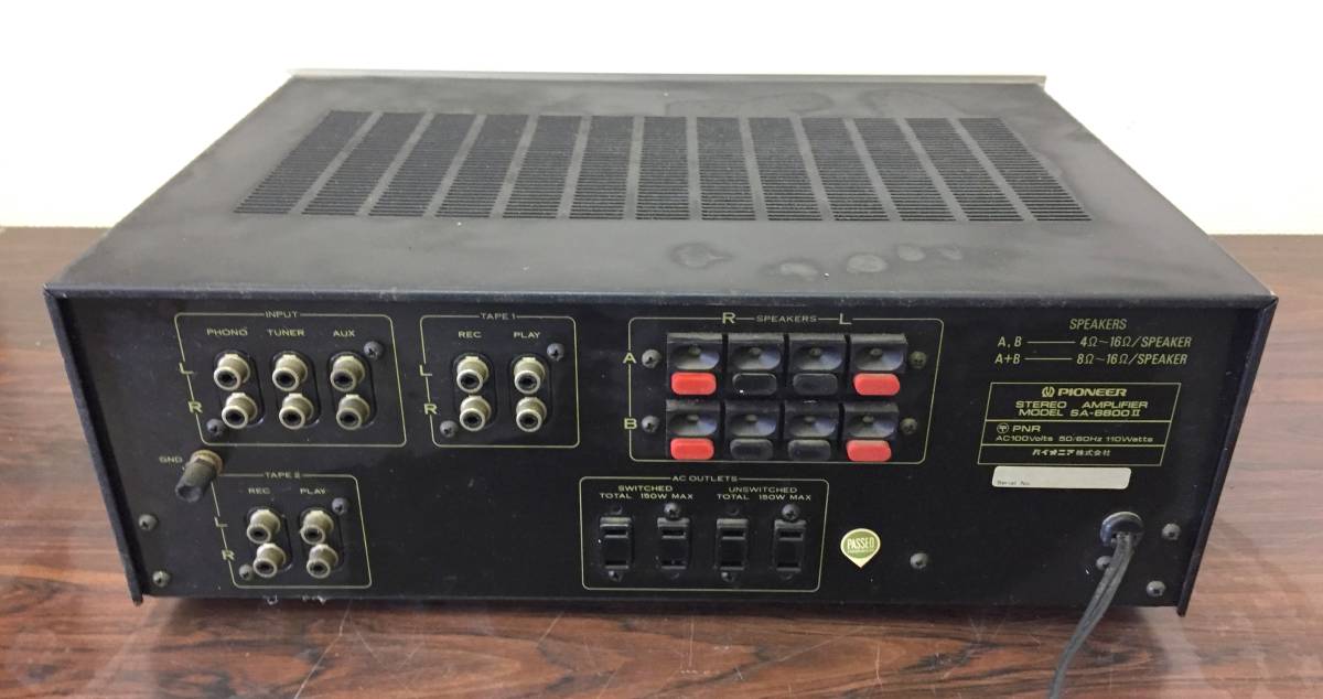 ○Pioneer パイオニア プリメインアンプ SA-6800Ⅱ ジャンク