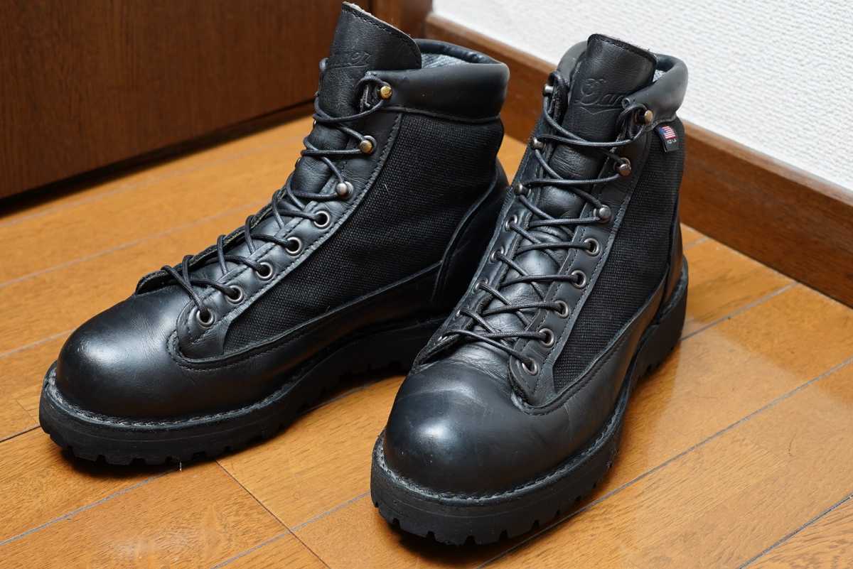 【リペア済】Danner ダナーライト 31400X US7.0EE 旧白タグ DANNER ダナーライト ブラック 黒 us7.5 ゴアテックス ブーツ 31400x