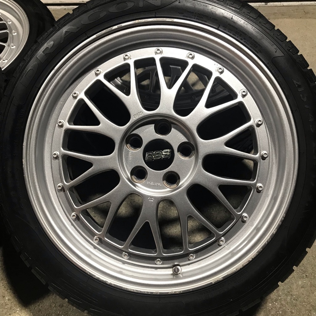 タイヤバリ溝】4本SET/BBS/LM090/PCD100/215/45R17/インチ/7.5J/+48 