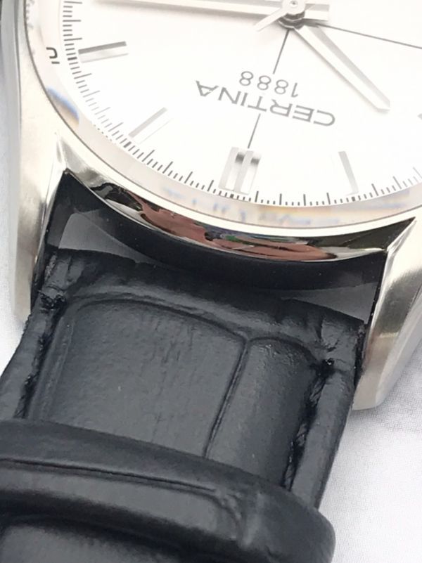 T1067 1円～ 稼動品 サーチナ CERTINA DS-1 自動巻き デイト 腕時計 白 