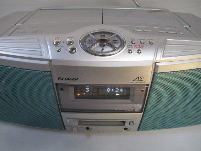 その他 SHARP SD-FX504-G 12-807□SHARP MD/CDラジカセ SD-FX504-G□(ラジカセ)｜売買された
