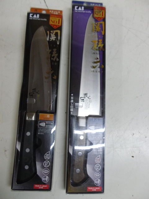  Ｅ ＃ 貝印 関の刃物 関孫六 家庭用包丁 ステンレス べにふじ 牛刀210㎜ & 茜 三徳包丁165㎜ 2本組セット 保管品(洋包丁)｜売買されたオークション情報、yahooの商品情報をアーカイブ公開 - 包丁