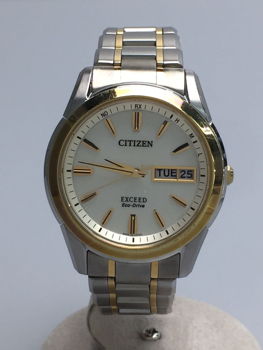 CITIZEN◇ソーラー腕時計/アナログ/-/WHT CITIZEN◇ソーラー腕時計