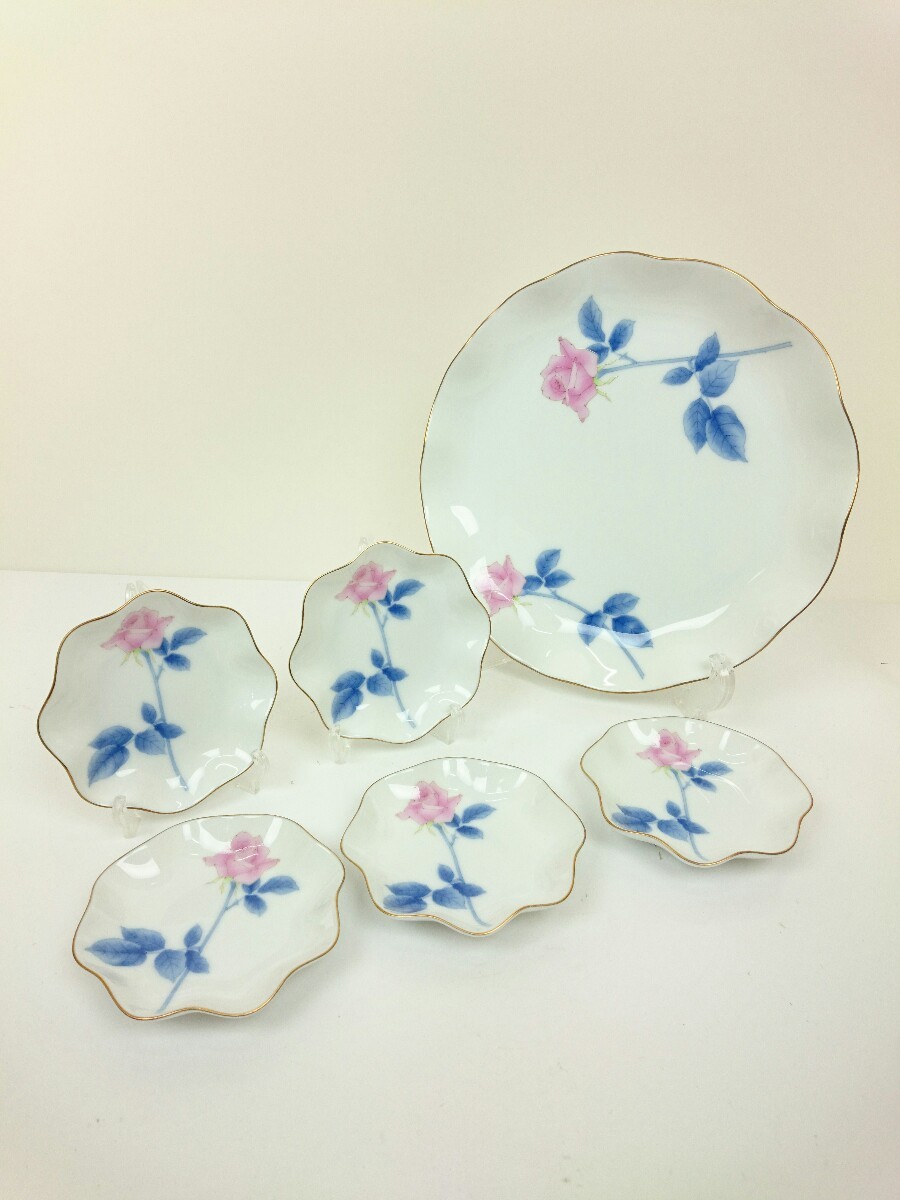 香蘭社◇皿/6点セット/WHT/イングリッシュローズ・パーティー 公式