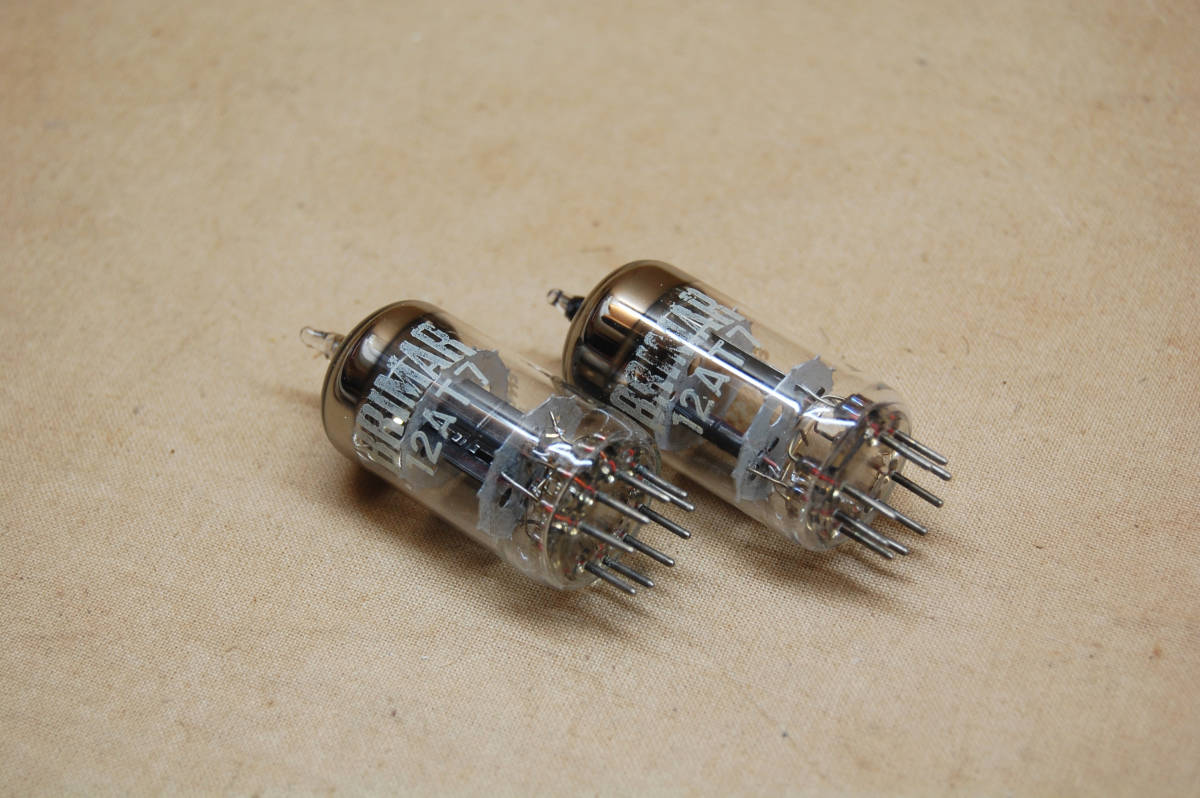 BRIMAR ECC82 真空管 2本セット 真空管 BRIMAR 12AT7 Black Plate Made in England NOS pair (2pcs