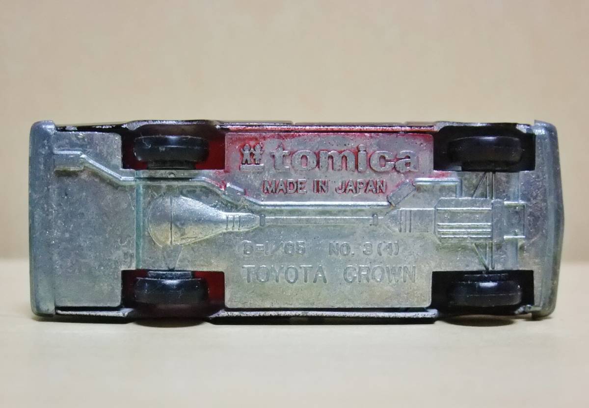 トミカ 4 クラウン パトカー 1/65 日本製 1Aホイール 最初期 赤色灯 箱 