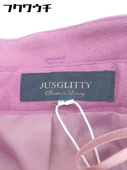 ◇ ◎ ○未使用○ JUSGLITTY 定価1.7万円 ウエストリボン ウール 膝下  