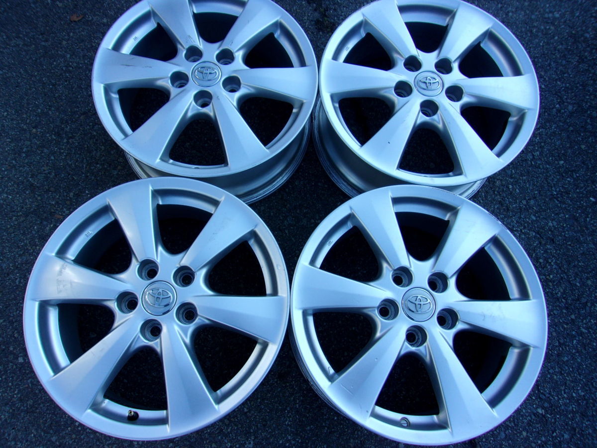 50 エスティマ HV 純正 17インチホイール 4本 ブラックポリッシュ