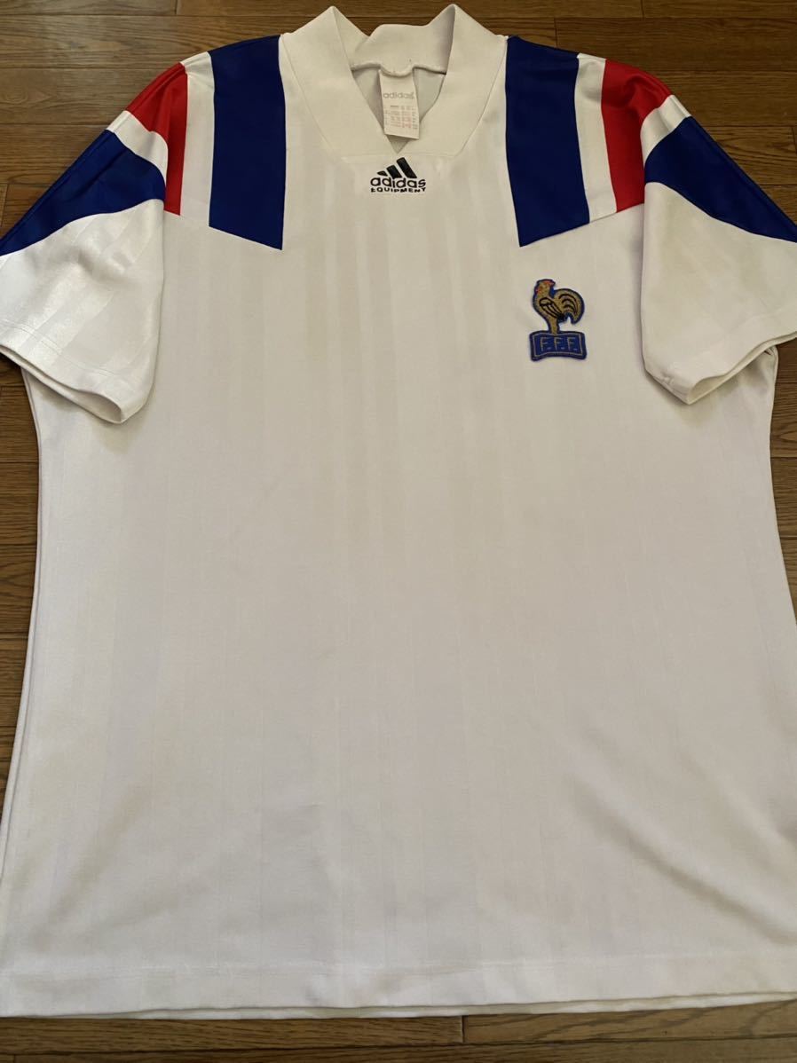 サッカー フランス代表 1992 1993 ユニフォーム デサント アディダス 1992 フランス代表AWAYユニフォーム ADIDAS社製 デサント カントナ