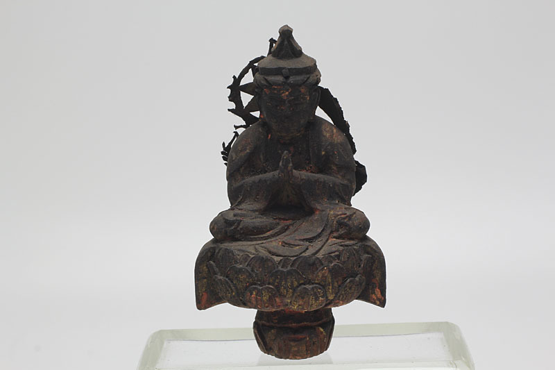 仏教美術 木彫 金彩仏像 細密彫刻 古美術品 AF0623