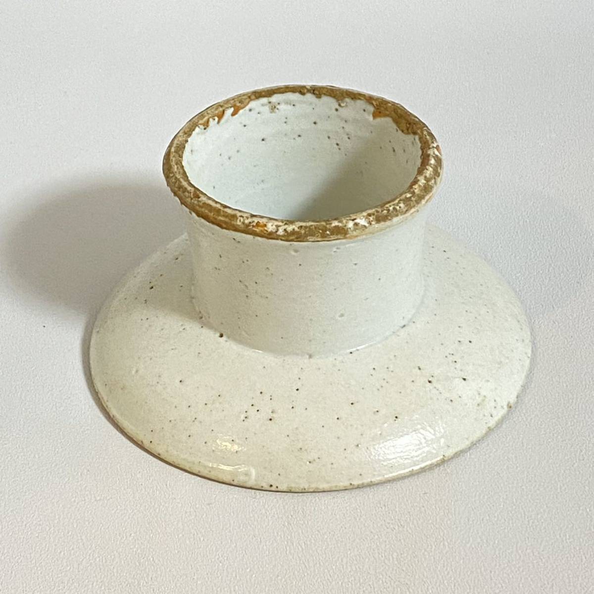 李朝 | 朝鮮古美術 朝鮮美術 重430g・李朝台皿・李 径14cm 白磁台皿