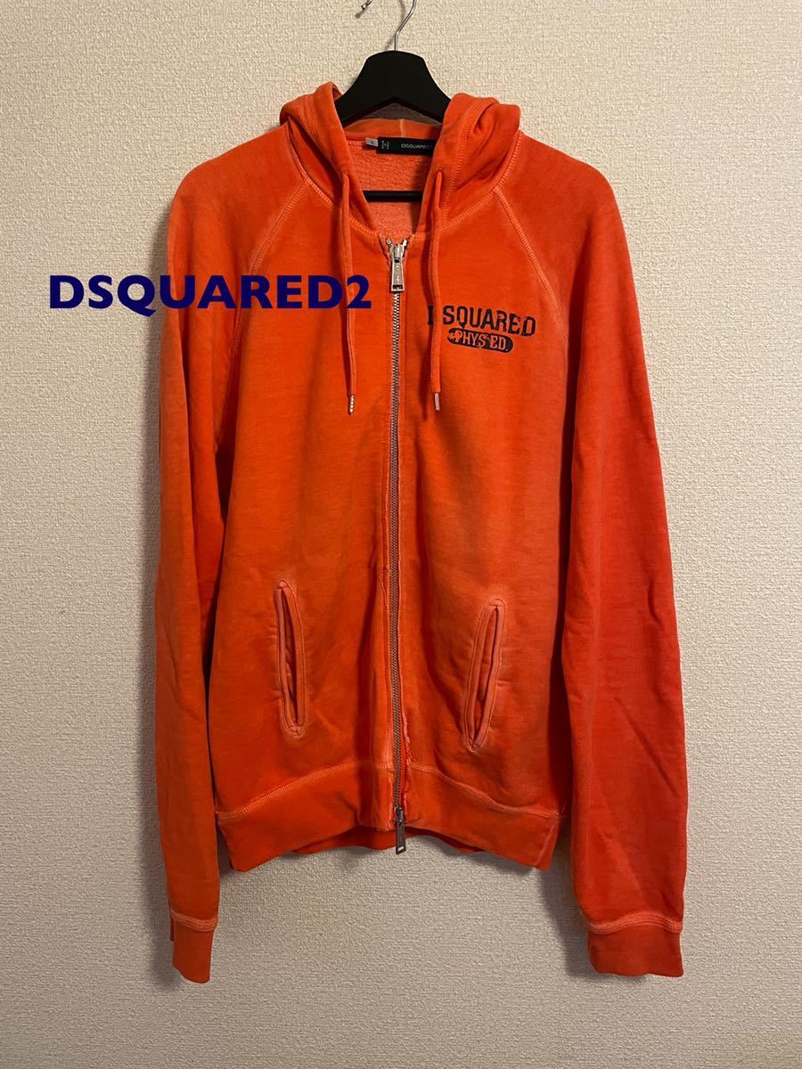  DSQUARED2/ディースクエアード/製品染めジップパーカー/size XL/オレンジ(ジャンパー、ブルゾン)｜売買されたオークション情報、yahooの商品情報をアーカイブ公開 - オークファン 男性用