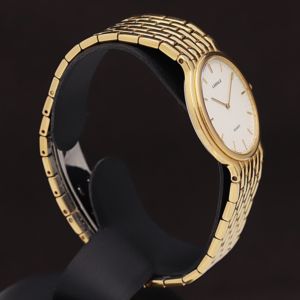 1円☆稼働☆良品【セイコー】ラサール 5A54-0069 白文字盤 QZ メンズ  