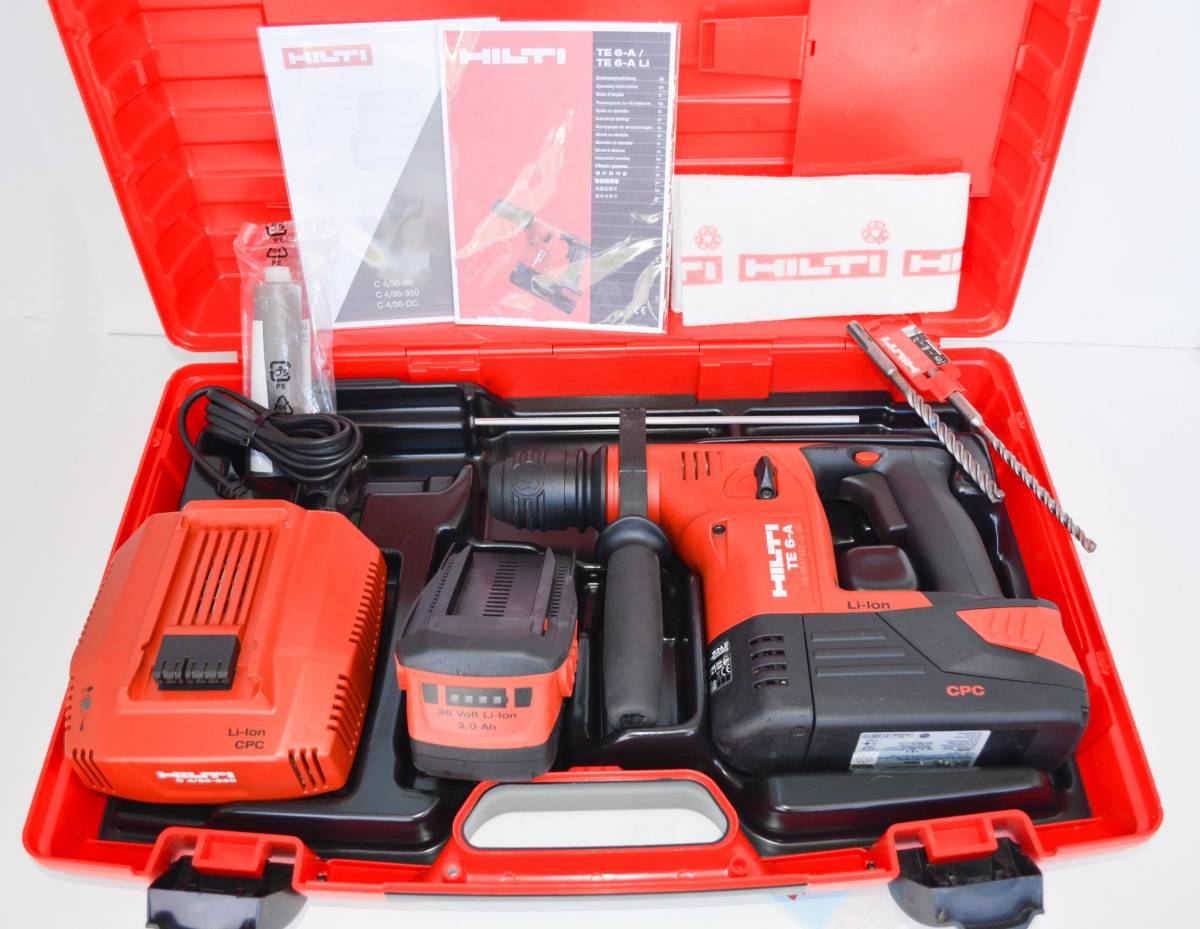 【お得，大得価】 良品HILTI ヒルティ TE6-A Li 充電式ロータリーハンマードリル 1527 動確済(本体)｜売買されたオークション情報、yahooの商品情報をアーカイブ公開 - オークファン ハンマドリル