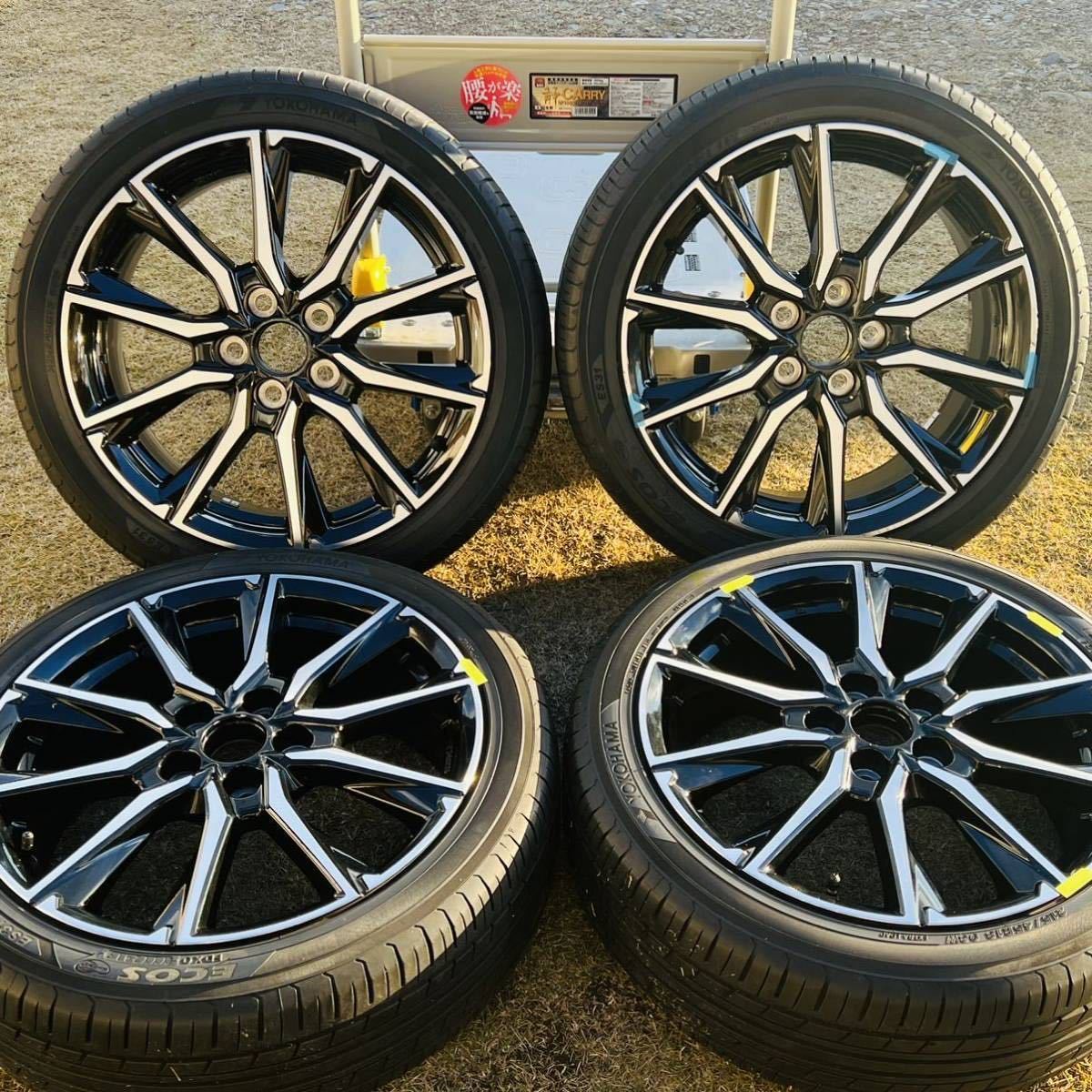 【即決送料0円～】トヨタG's／GR SPORT（スポーツ）純正ホイール4本18インチ7J 5H+51（ヨコハマECOS ES31，215/45R18）ノア、ヴォクシー G's ヴォクシー ノア 130系 4-100 トヨタ謹製スポーツコンバージョン