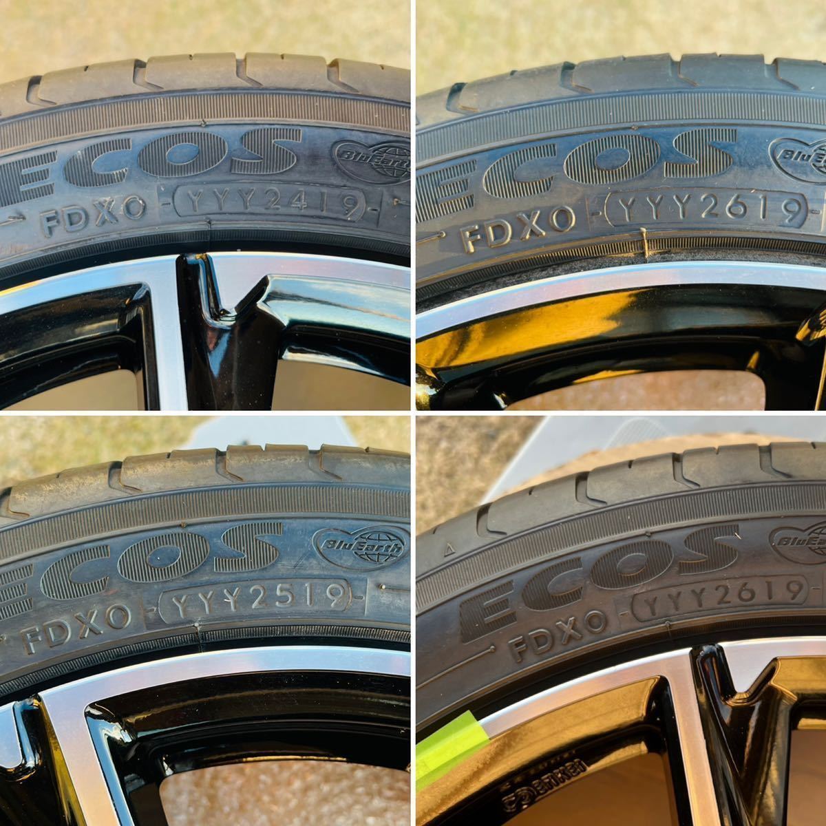 【即決送料0円～】トヨタG's／GR SPORT（スポーツ）純正ホイール4本18インチ7J 5H+51（ヨコハマECOS ES31，215/45R18）ノア、ヴォクシー G's ヴォクシー ノア 130系 4-100 トヨタ謹製スポーツコンバージョン