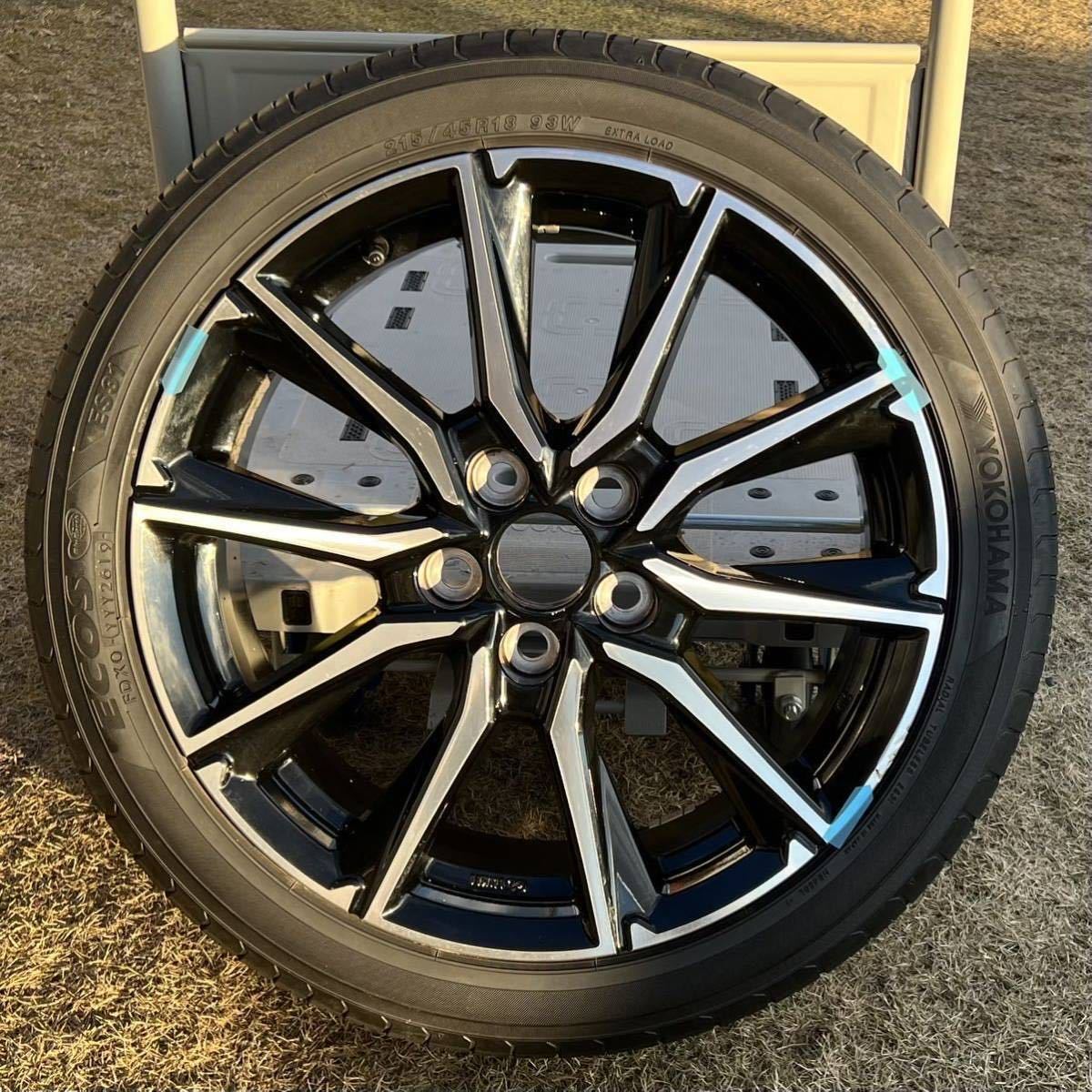 【即決送料0円～】トヨタG's／GR SPORT（スポーツ）純正ホイール4本18インチ7J 5H+51（ヨコハマECOS ES31，215/45R18）ノア、ヴォクシー G's ヴォクシー ノア 130系 4-100 トヨタ謹製スポーツコンバージョン
