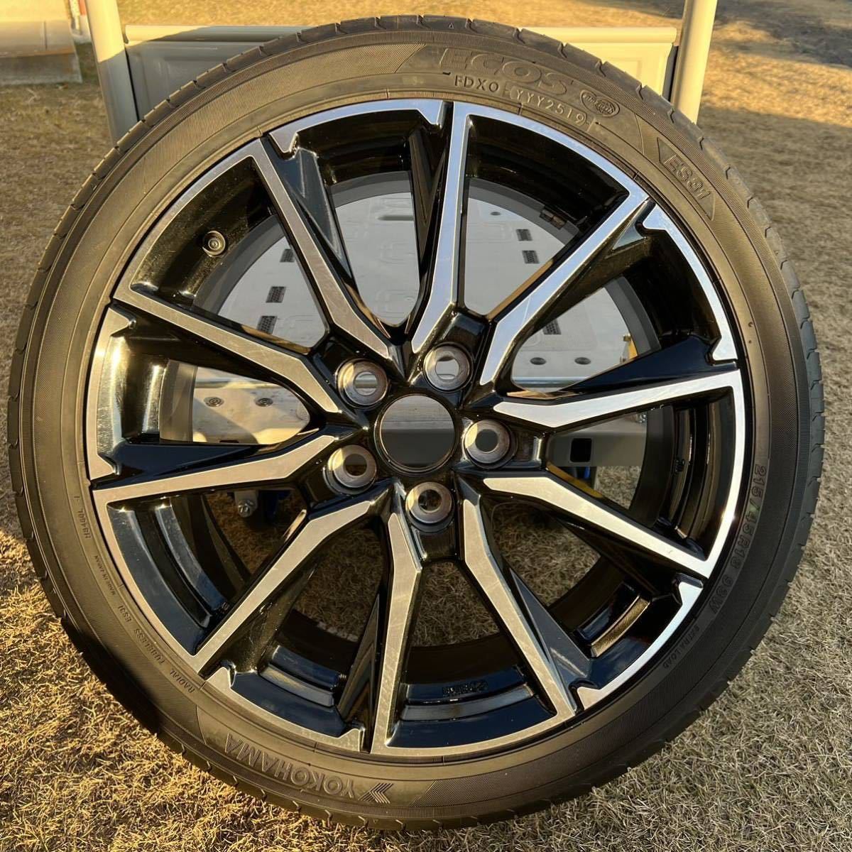 【即決送料0円～】トヨタG's／GR SPORT（スポーツ）純正ホイール4本18インチ7J 5H+51（ヨコハマECOS ES31，215/45R18）ノア、ヴォクシー G's ヴォクシー ノア 130系 4-100 トヨタ謹製スポーツコンバージョン