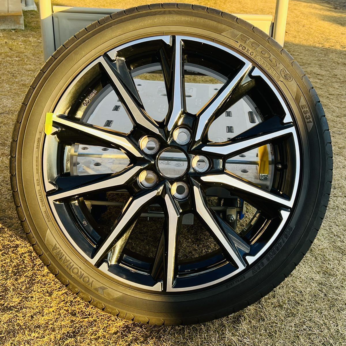 【即決送料0円～】トヨタG's／GR SPORT（スポーツ）純正ホイール4本18インチ7J 5H+51（ヨコハマECOS ES31，215/45R18）ノア、ヴォクシー G's ヴォクシー ノア 130系 4-100 トヨタ謹製スポーツコンバージョン