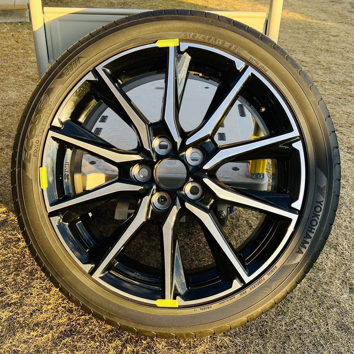 【即決送料0円～】トヨタG's／GR SPORT（スポーツ）純正ホイール4本18インチ7J 5H+51（ヨコハマECOS ES31，215/45R18）ノア、ヴォクシー G's ヴォクシー ノア 130系 4-100 トヨタ謹製スポーツコンバージョン