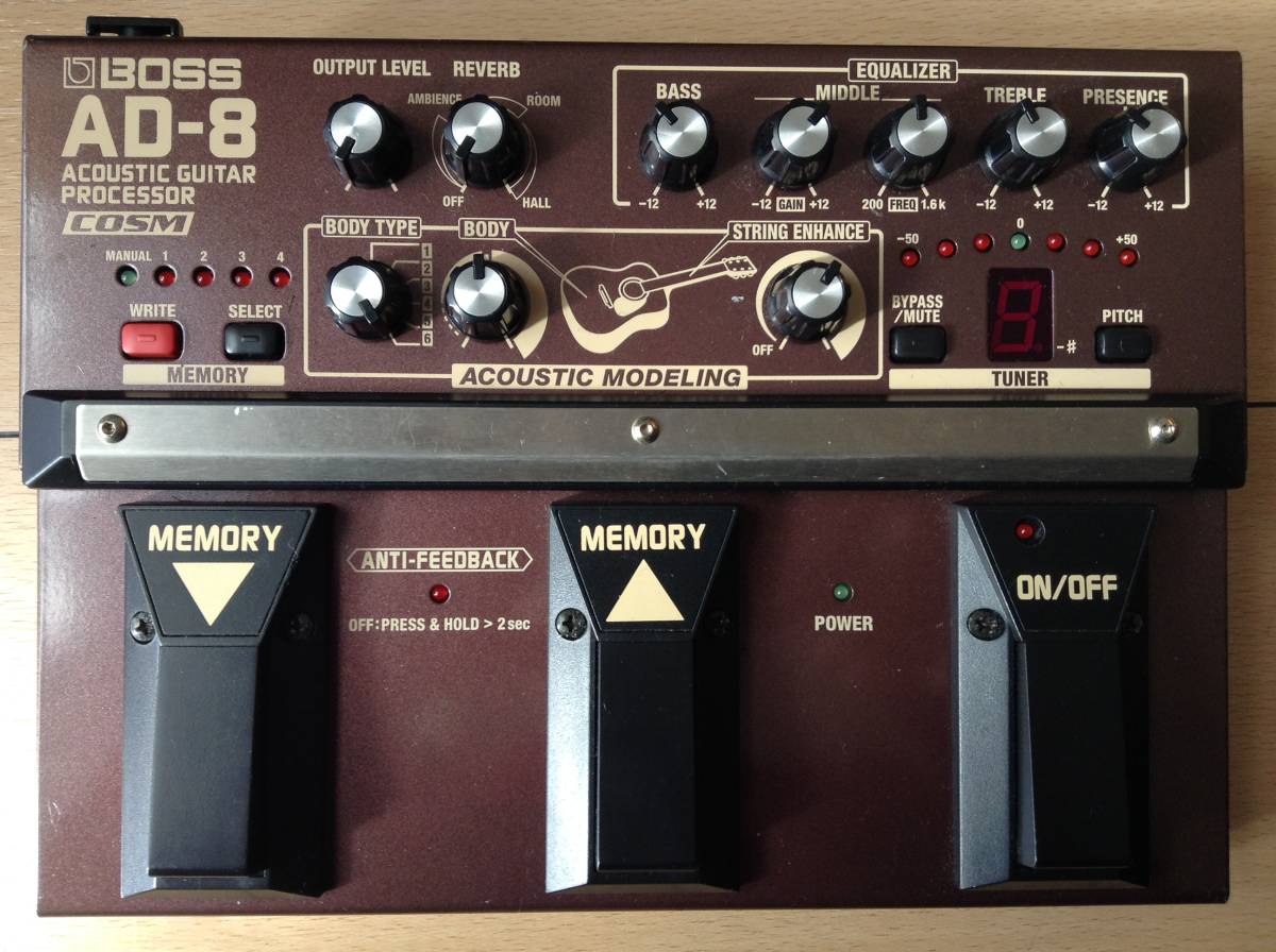 □BOSS AD-8□ステージ用アコースティック・ギター・プロセッサー□元