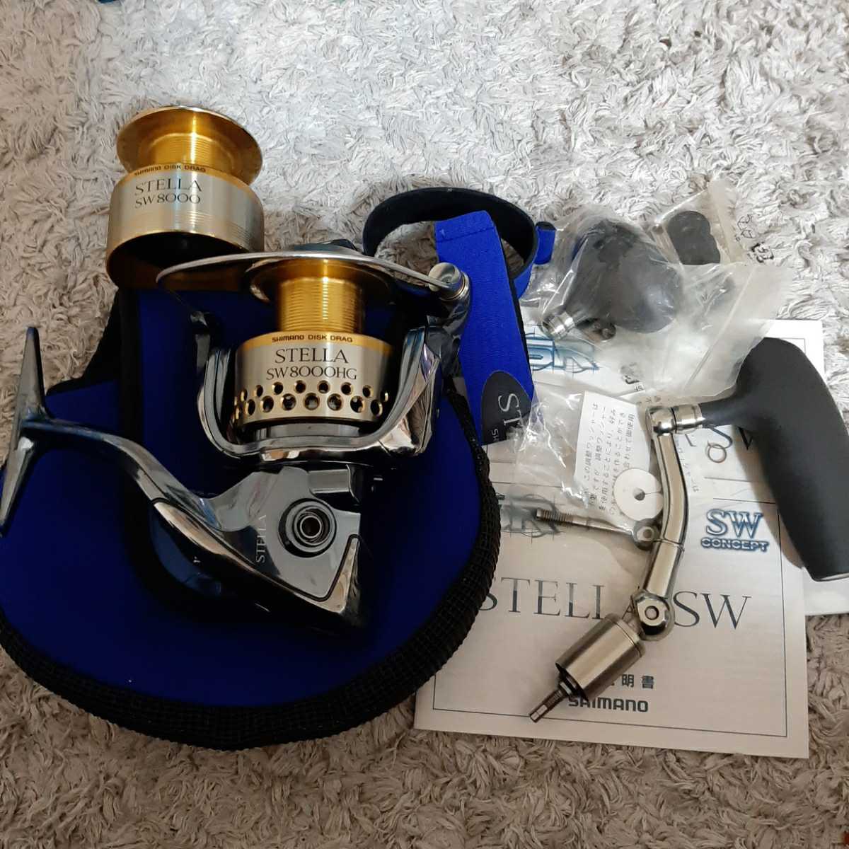中古品 シマノ 01ステラSW8000HG 替えスプール付き 着払い80サイズ 