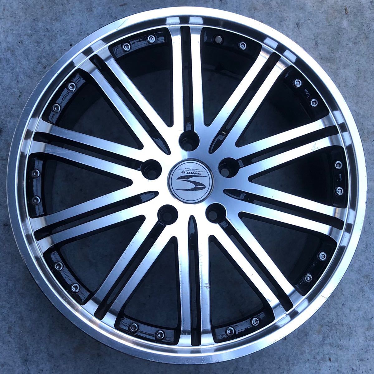 S-HOLD 社外アルミ 18インチ アルミホイール 18×7.5J +48 PCD114.3 5H 