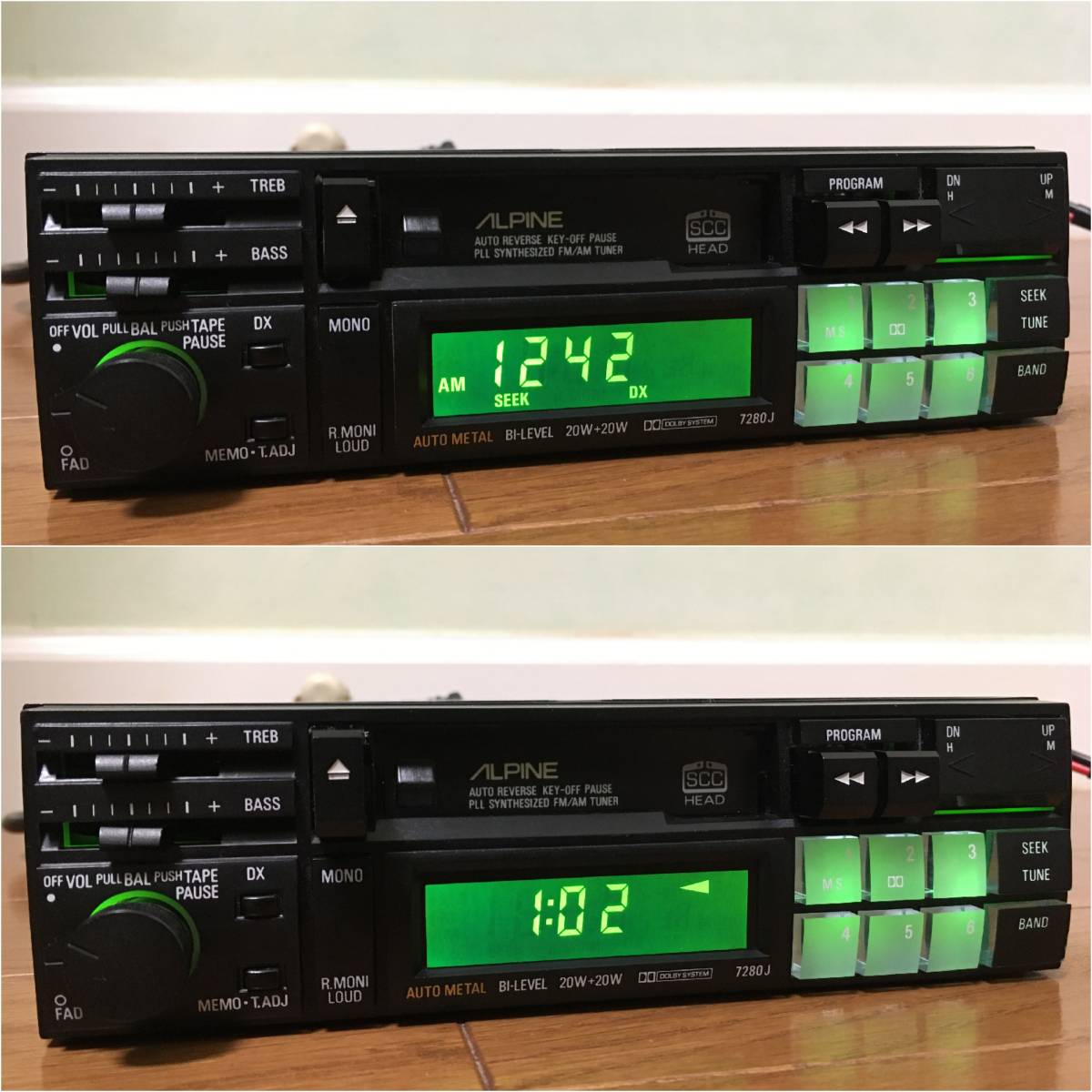 アルパイン 7280J カセット チューナー デッキ テープ ALPINE(テープ 