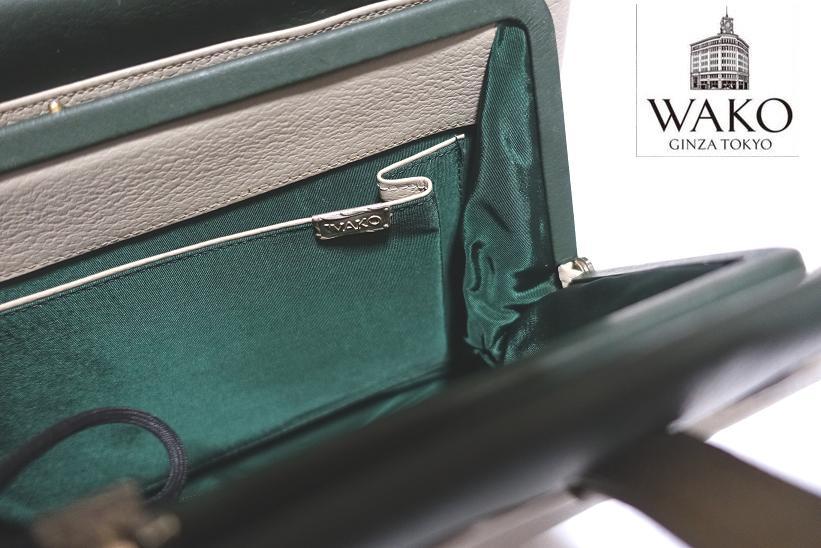WAKO フォーマル 和光 ブラック 現行品 リザード 美品★高級★WAKO★銀座 Ginza 和光★ワコウ★フォーマル★グレー★レザー★ハンドバッグ★ショルダーバッグ★トートバッグ★ゴールド金具