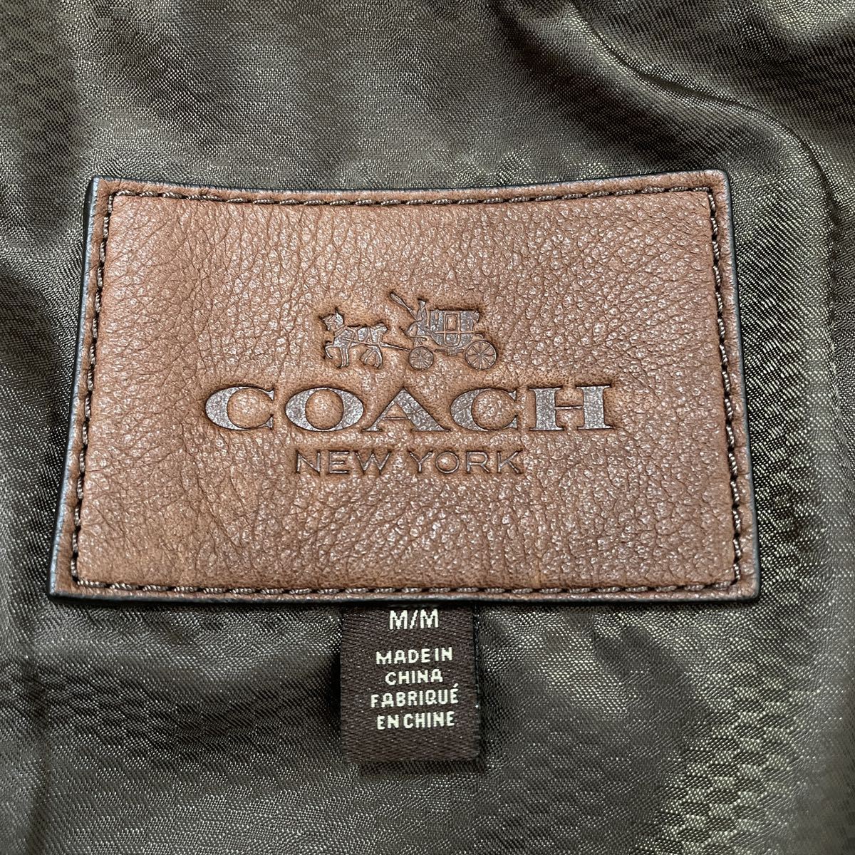 COACH COACHレザージャケット 希少Lサイズ ブラウン／L／カウレザー 