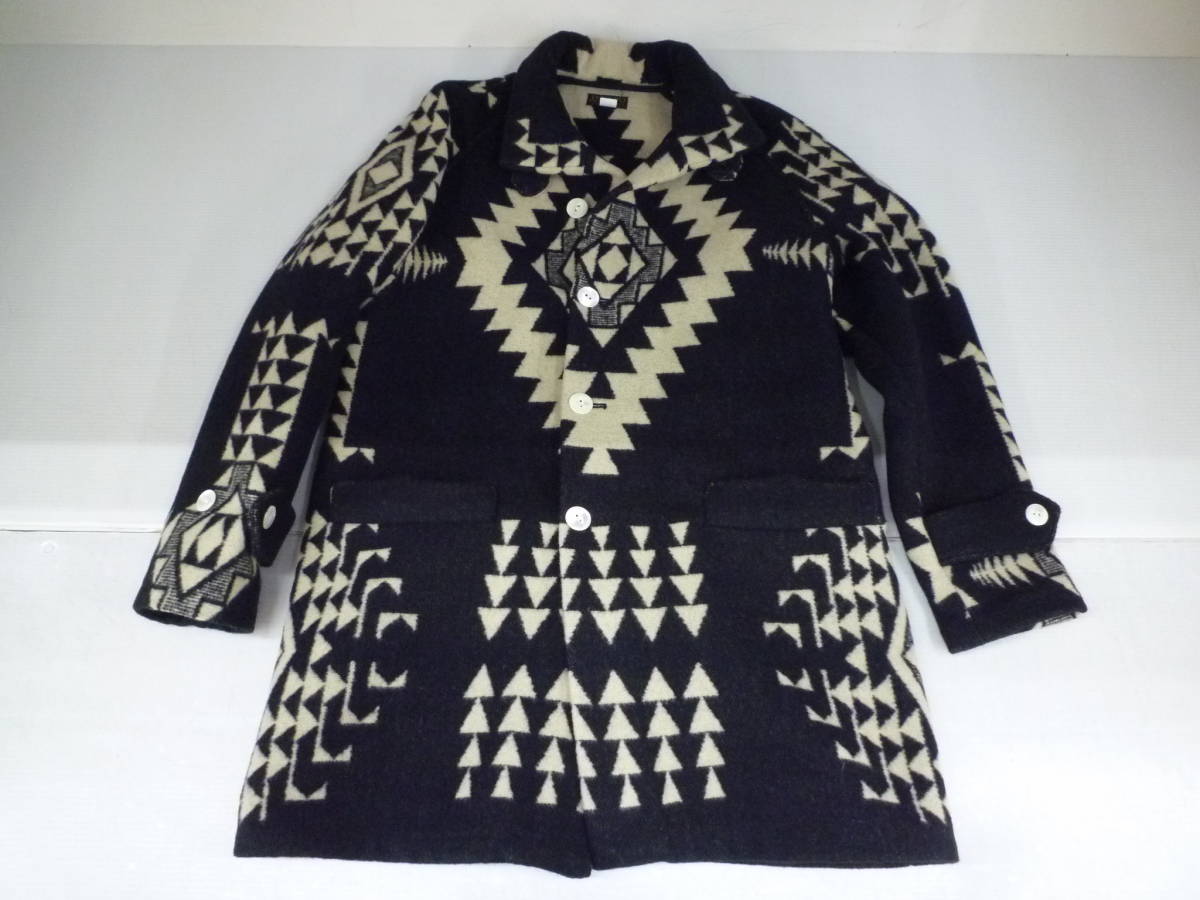 JELADO ジェラード Salem Coat セーラムコート サイズS ウールジャケット ネイティブ ブランケットコート 黒(Sサイズ ...