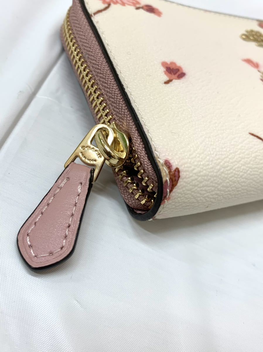 ◇1円スタート!!◇COACH コーチ 花柄プリント 長財布 名刺入れ 2点  