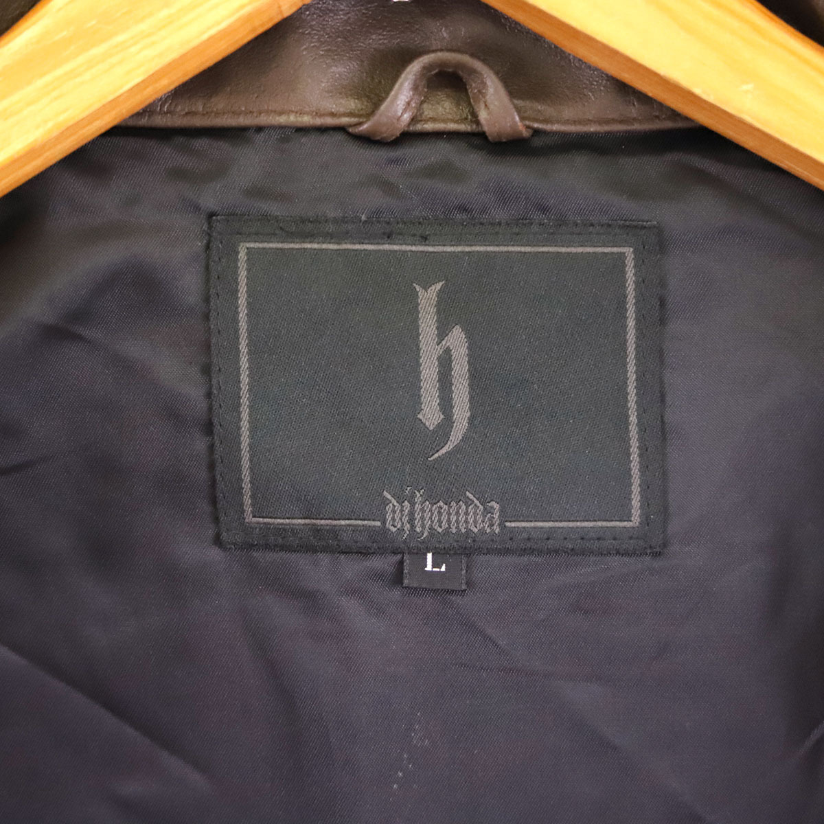 47/s531 美品 ディージェイ ホンダ dj honda 牛革 レザージャケット 