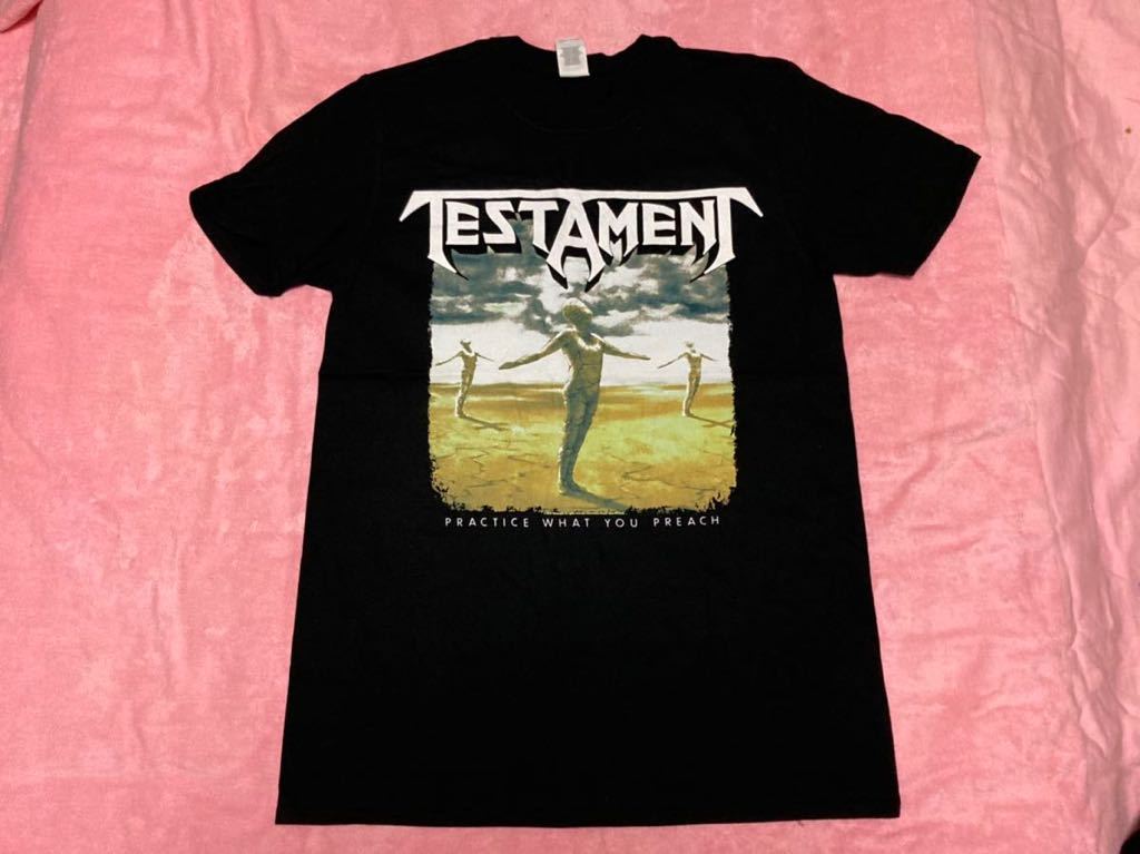 【新作入荷，新作入荷，HOT】 TESTAMENT テスタメント Tシャツ M バンドT ロックT Practice What you Preach Legacy New Order Metallica Anthrax Megadeth Slayer(Tシャツ)｜売買されたオークション情報、yahooの商品情報をアーカイブ公開 - オークフ Tシャツ